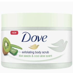 Dove Exfoliating Body Polish Body Scrub, Kiwi & Aloe, 10.5 oz