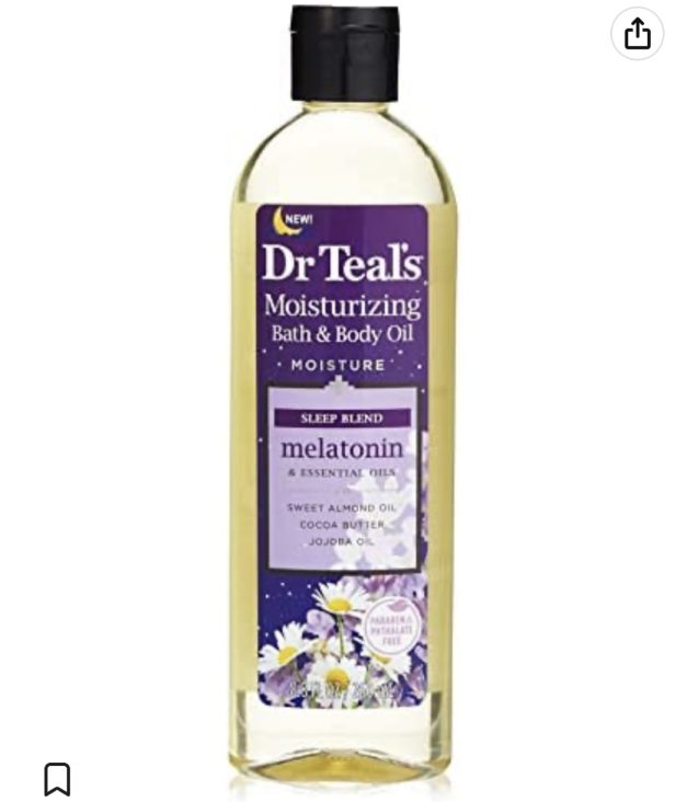 Dr Teal's Melatonin Essential Oil Moisturizing Bath & Body Oil 8.8oz