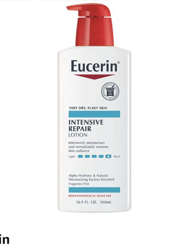 Eucerin Intensive Repair Body Lotion, Lotion for Very Dry Skin, 16.9 Fl Oz Pump Bottle