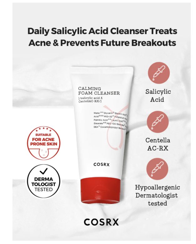 COSRX AC Collection Calming Foam Cleanser - Image 2