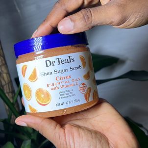 Dr Teal's Shea Sugar Body Scrub, Citrus with Essential Oils & Vitamin C, 19 oz