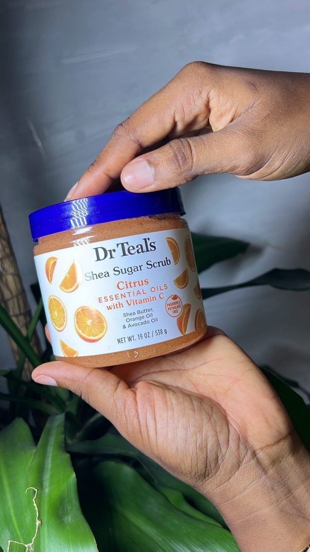Dr Teal's Shea Sugar Body Scrub, Citrus with Essential Oils & Vitamin C, 19 oz