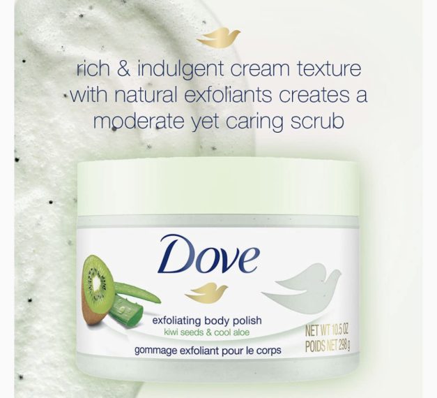 Dove Exfoliating Body Polish Body Scrub, Kiwi & Aloe, 10.5 oz - Image 2