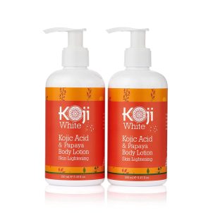 Koji White Kojic Acid Papaya Skin Brightening Body Lotion 8.45Fl 1Piece