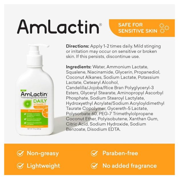 Amlactin Daily Vitamin C Lotion 7.09oz - Image 3